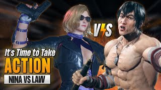 TEKKEN 8  Its TIME TO TAKE ACTION  NINA vs LAW [upl. by Acilgna430]