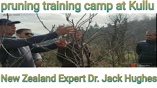 Pruning session By Dr Jack Hughes expert from New Zealand in Kullu  Apple tree pruning [upl. by Waxman]