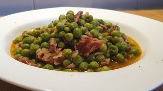 Guisantes con Jamón  ✅ guiso en 15 minutos  Una Receta Fácil y Deliciosa [upl. by Ailhat]