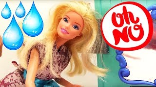 Barbie Baby Doll Videos  A Dollhouse Bathroom [upl. by Erna]