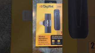 DigiTek Wireless Microphone amp Receiver with Lightning Connector iPhone  Review 👌shorts review ew [upl. by Ahtis]