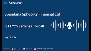 Spandana Sphoorty Financial Ltd Q1 FY202425 Earnings Conference Call [upl. by Samara]