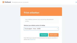 Etiketten maken en printen met Mailbook [upl. by Kit]