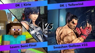 Smashon Galleon 25  Losers SemiFinal  DK  Kirio ChromSteve VS DK  Yellowind Kazuya [upl. by Elma]