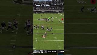 Bo Nix lobs up a pass that is intercepted by Isaiah PolaMao raiders madden nfl football shorts [upl. by Avlasor753]