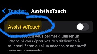 Je vous montre comment enlever le AssistiveTouch dans vos paramètres [upl. by Kimber]