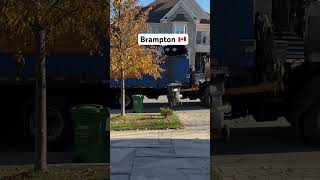 Garbage collection Brampton Canada shorts truck [upl. by Ettenwahs158]