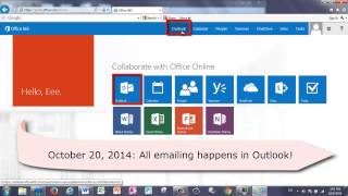 Office 365 Logging In and Checking Outlook Email [upl. by Massimiliano63]