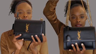 YSL Sunset Bag Review  Luxury Unboxing amp What Fits [upl. by Bonnell882]