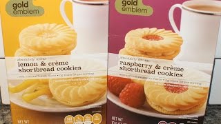 CVS Gold Emblem Shortbread Cookies Lemon amp Crème and Raspberry amp Crème Review [upl. by Raouf451]