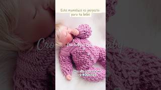 Mameluco Rosita como tejer con ganchillo  Crochet romper pattern shorts crochetforbaby ganchillo [upl. by Mitinger558]