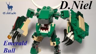 LEGO CREATOR 31058 DNiel’s MOC  Mighty Dinosaurs  Emerald Bull青牛 Speed Build  construction Toy [upl. by Bocoj]