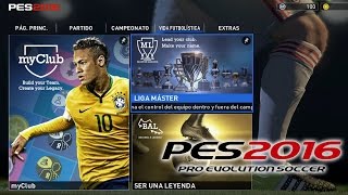 PES 2016  Menu Presentacion Todas las Ligas y Equipos Licenciados [upl. by Ely]