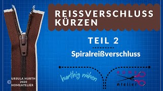 Reißverschluss kürzen sauberste Art KunststoffSpiralreißverschluss [upl. by Leonteen]