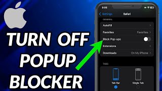 How To Turn Off Popup Blocker On iPhone [upl. by Lime111]