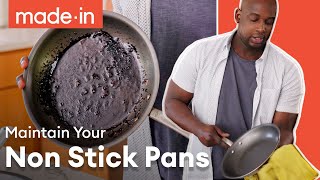 How to Properly Maintain Your Non Stick Pans  Made In Cookware [upl. by Ahsemrac]