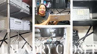 Clean Organize amp Restock with Me 2024  Laundry RoomCloset [upl. by Acinonrev]