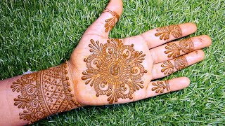 beautiful Mandala mehndi designeasy gol tikki mehndi designNew mehndi design [upl. by Jarlen]