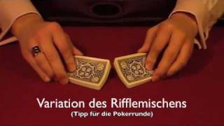 Karten mischen lernen  Rifflemischen Tutorial shuffle cards [upl. by Follmer]