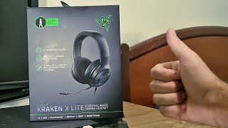 UNBOXING HEADSET RAZER KRAKEN X LITE  TESTANDO [upl. by Qifahs492]