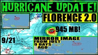 HURRICANE UPDATE FLORENCE 20 to North Carolina CAUSING Déjà VU Possible Super Storm [upl. by Atekram]