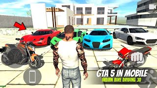 GTA 5 in Mobile Indian Bikes Driving 3D  Gameplay amp all Cheat Codes  Lovely Boss [upl. by Aralk82]