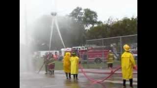 Firefighter Water Fight Brooklyn WI September 1 2012 [upl. by Assirok]