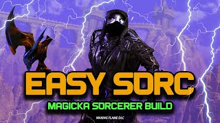 ESO  Easy Sorc  Magicka Sorcerer PVE build  Waking Flame DLC [upl. by Ailssa]