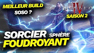 DIABLO 4  BUILD OP  SPHERE FOUDROYANTE V2 Avec les pouvoirs vampiriques quoi  Saison 2 [upl. by Rehpotsirhcnhoj]