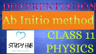 DIFFERENTIATION BY AB initio method  CLASS 11  PHYSICS ab initio method [upl. by Natalia871]