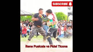 Rene Pusicala vs Fidel Ticona  tinku vs tinku  tinku dúo tinkuy tinkusbolivia boxing [upl. by Dwight]