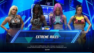 WWE 2K24 AWA Friday night smackdown Cara vs Demi vs Gabriella vs Caitlin [upl. by Normie]