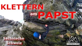 Free solo Klettern  Papst  Sächsische Schweiz [upl. by Ettevahs]