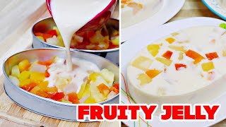 FRUITY JELLY  VERY SIMPLE AND EASY JELLY DESSERT [upl. by Hanauq]