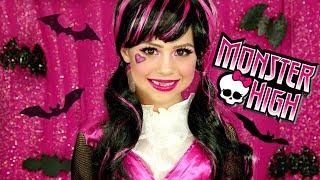 Draculaura Monster High Makeup and Costume Tutorial [upl. by Znerol]