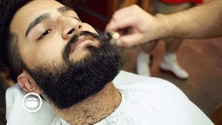 Square Beard Trim at the Barbershop [upl. by Derf790]