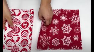 🎄 CHRISTMAS GIFT IN 10 MINUTES from fabric scraps  Sewing tricks and tips  Sewing for beginners [upl. by Asquith]