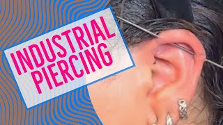 Industrial Piercing freehand with needle [upl. by Frodina610]