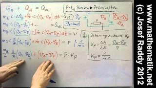 Zeitverhalten einer PT1 Regelstrecke durch DGL herleiten ► Durchlauferhitzer ► Teil 12 [upl. by Enyawud]