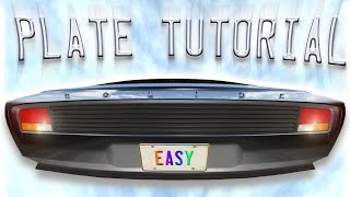 Custom License Plate Tutorial  BeamNG [upl. by Acirederf182]