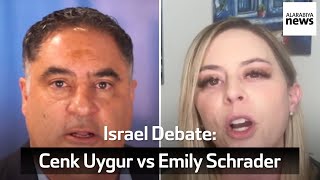 Cenk Uygur quotIsrael A Victim Hilariousquot  Emily Schrader Debates Cenk On IsraelGaza War And Iran [upl. by Ettellocin]