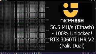 RTX 3060Ti LHR V2 565 MHs  100 LHR UNLOCK  NiceHash Quick Miner v0540 RC Excavator TESTED [upl. by Amlet]