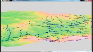 Knickpoints viewed in 3D with RGL  free and open source  Graham County NC [upl. by Notserk]