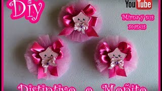 Diy Distintivo Baby shower o Moño Mirna y sus manus Diy Baby Shower Souvenirs [upl. by Leamse]