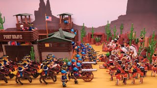 COWBOYS VS INDIENS  GUERRES WESTERN STOP MOTION PLAYMOBIL [upl. by Robaina]