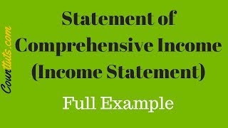 Statement of Comprehensive Income Income Statement  Full Example [upl. by Eleen]