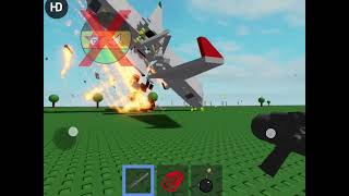 Roblox plane crash Roblox Shoot down planes because why not [upl. by Mallen]