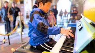 Chopin “FantaisieImpromptu “ on the Streets 11YearOld’s Heartfelt Interpretation [upl. by Naitsyrk]