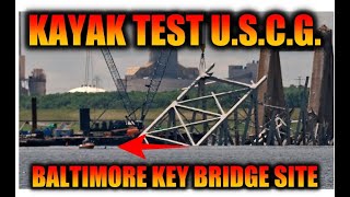 Kayak enters Safety Zone at Baltimores Key Bridge Collapse Site [upl. by Morrill]