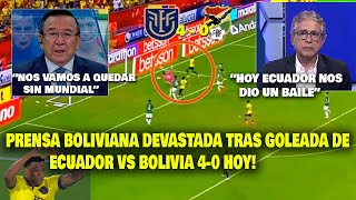 DEVASTADOS PRENSA BOLIVIANA REACCIONA a ECUADOR vs BOLIVIA 40 HOY  ELIMINATORIAS 2026 [upl. by Askwith861]